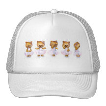 El ballet camina casquillo gorros bordados