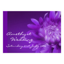 El banquete de boda Amethyst invita a 6to Anuncio
