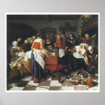 El banquete del bautizo, el 1664 de enero Steen Impresiones