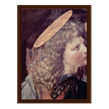 El bautismo de Cristo de Andrea del Verrocchio Tarjeta Postal
