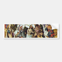 El bautismo de Cristo por DES Bartholomäusa de Mei Pegatina De Parachoque