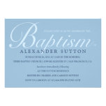 El bautismo/el bautizo azules simples invita invitacion personal 