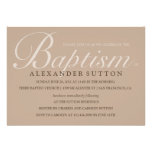 El bautismo/el bautizo simples de Brown invita Invitaciones Personalizada