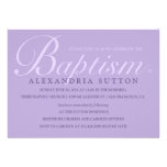 El bautismo/el bautizo simples de la lavanda invit anuncio personalizado