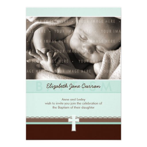 EL BAUTIZO DE LA FOTO INVITA:: 3 puros P Invitacion Personalizada