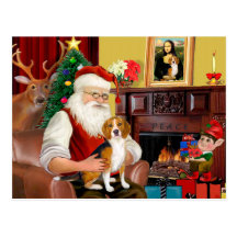 El beagle de Santa (#7) Tarjeta Postal