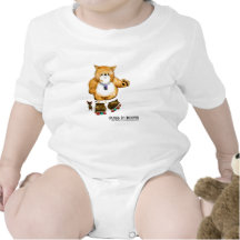 El bebé del gato del dibujo animado crece traje de bebé