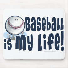 ¡El béisbol es mi vida! Mousepad Alfombrilla De Ratones