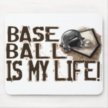 ¡El béisbol es mi vida! Mousepad Tapetes De Ratón