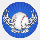 El béisbol se va volando al pegatina