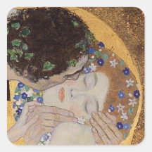 El beso, 1907-08 pegatinas cuadradas personalizadas