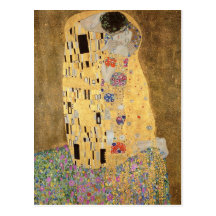 El beso, 1907-08 postales