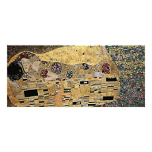El beso de Gustavo Klimt (circa 1908) Tarjeta Publicitaria A Todo Color