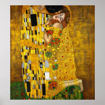 El beso de Gustavo Klimt Poster