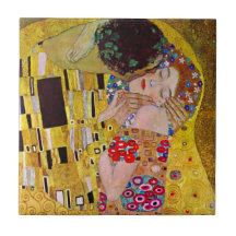 El beso (detalle) por Gustavo Klimt Azulejo