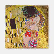 El beso (detalle) por Gustavo Klimt Imanes De Nevera
