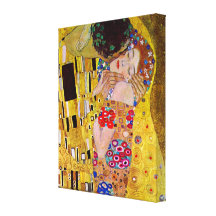 El beso (detalle) por Gustavo Klimt Impresión En Lona