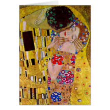 El beso (detalle) por Gustavo Klimt Tarjetón