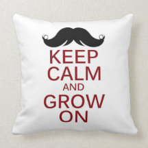 El bigote divertido guarda calma y crece encendido almohada