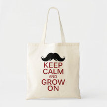 El bigote divertido guarda calma y crece encendido bolsa de mano