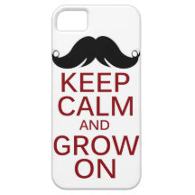 El bigote divertido guarda calma y crece encendido iPhone 5 carcasas
