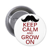 El bigote divertido guarda calma y crece encendido pins