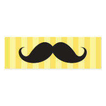 El bigote negro de la diversión en amarillo raya l