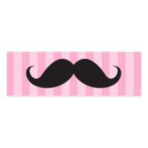El bigote negro de la diversión en rosa raya la ta