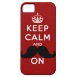 El bigote negro divertido guarda el caso tranquilo iPhone 5 Case-Mate funda