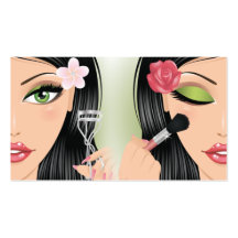 El bigudí de la pestaña del artista de maquillaje  tarjeta de negocio