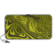 El bling-bling de oro laptop altavoz