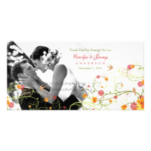 El boda amarillo de la primavera de los remolinos  tarjeta fotografica  