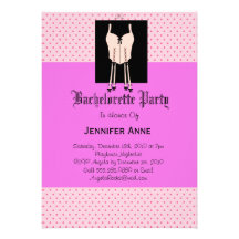El boda de Bachelorette del corsé invita, Bachelor Invitación
