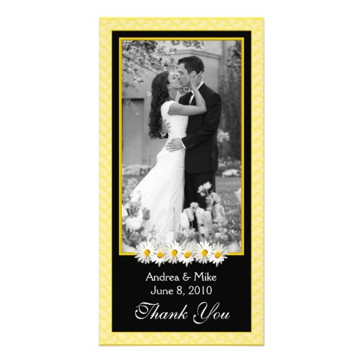El boda de la margarita de Shasta le agradece tarj Tarjeta Fotografica Personalizada
