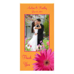 El boda de la margarita del Gerbera le agradece Ph Tarjeta Con Foto Personalizada