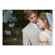 El boda de Paisley del pavo real le agradece las t