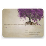El boda del árbol de la hoja de Purple Heart invit Anuncio