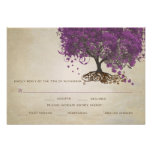 El boda del árbol de la hoja de Purple Heart invit Anuncio Personalizado
