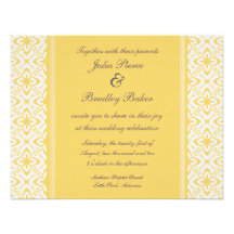El boda del damasco simplemente del deslumbramient invitaciones personalizada