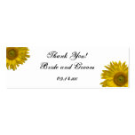 El boda del girasol le agradece favorecer etiqueta tarjeta de visita