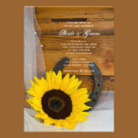 El boda del país del girasol y de la herradura inv invitaciones