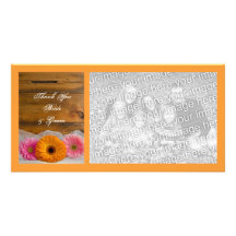 El boda del país del trío de la margarita le agrad tarjetas fotográficas personalizadas