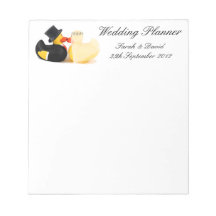 El boda ducks 3… notas del planificador del boda bloc de papel