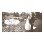 El boda elegante del copo de nieve le agradece tarjeta fotográfica personalizada
