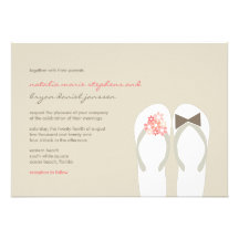 El boda elegante del verano rosado de los flips-fl invitación personalizada