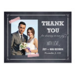 El boda elegante marcado con tiza le agradece card postales