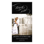 El boda elegante personalizado de la escritura le  tarjeta fotografica  