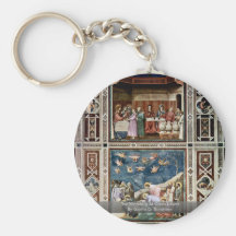 El boda en Cana baja por Giotto Di Bondone Llavero