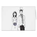 El boda espeluznante, gracias las tarjetas