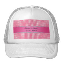 El boda favorece lunares rosados gorro de camionero